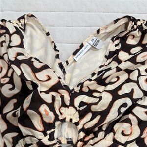 Sincerely Jules  brown and Cream Patterned Dress